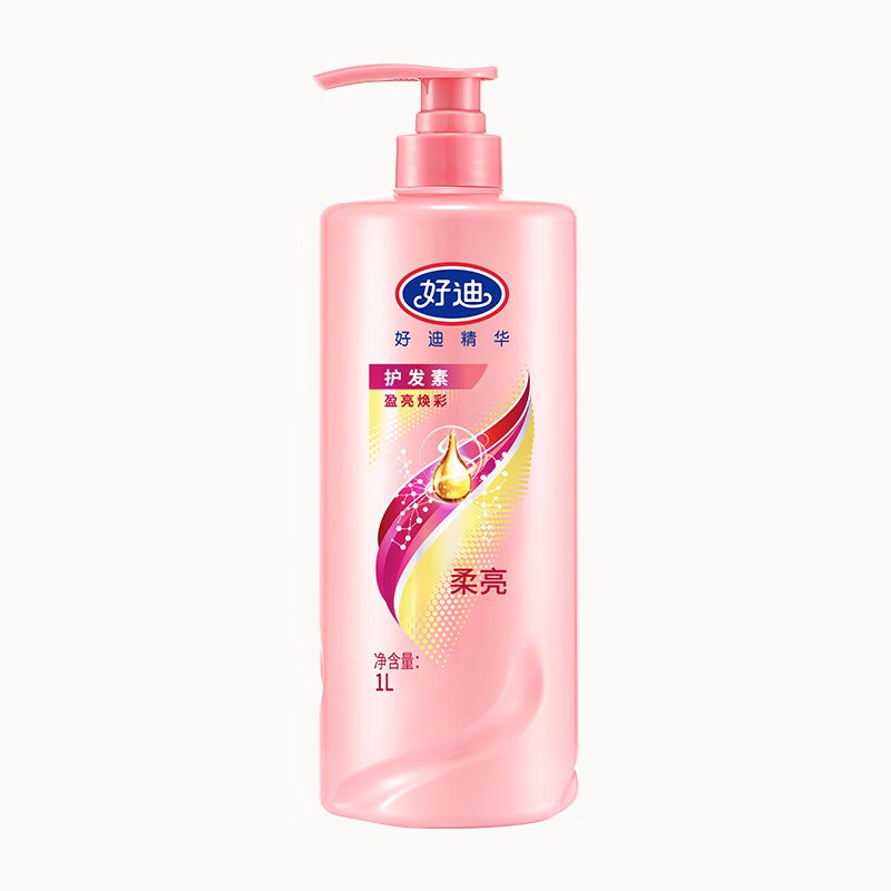 13.9元 好迪 柔亮焕彩护发素1L