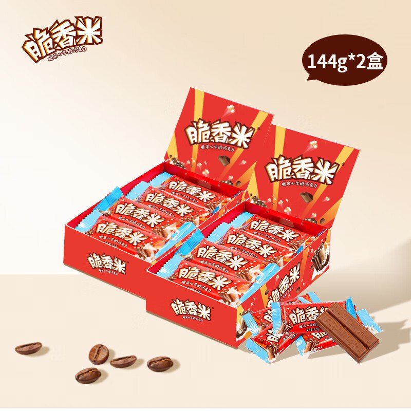脆香米 夹心巧克力144g*2盒